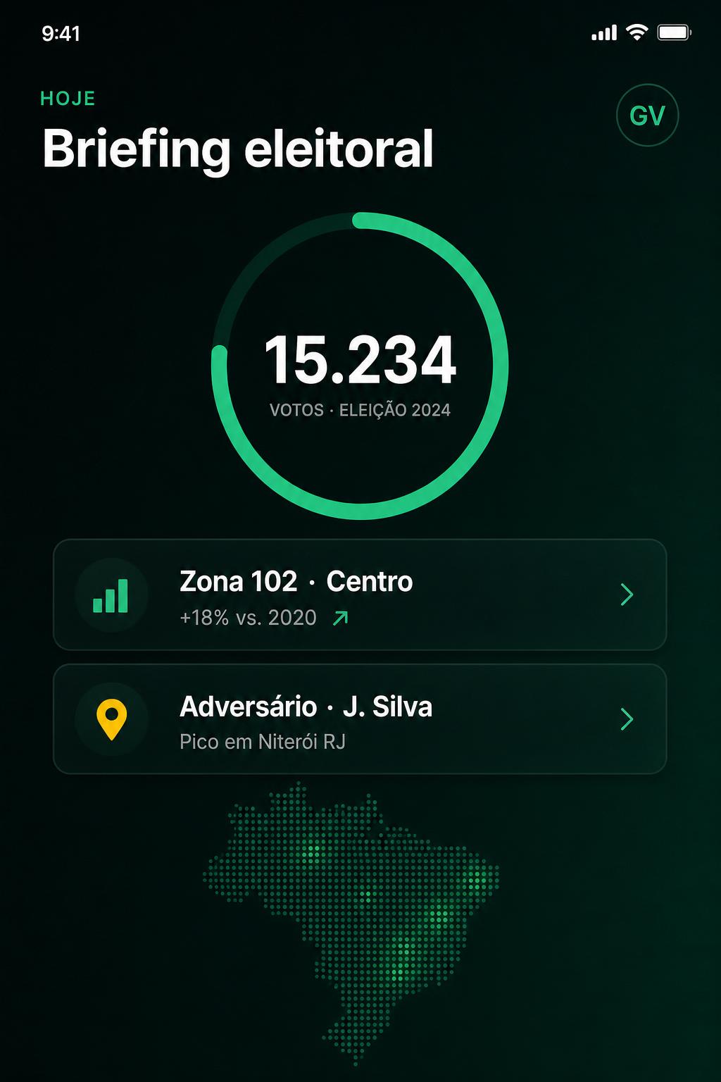 App Geovoto — briefing eleitoral